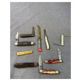 Folding Knives & Stanley Tape Measure