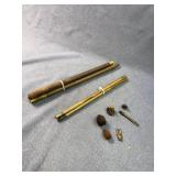 Antique Wooden Gun Cleaning Rods, Brass Fittings