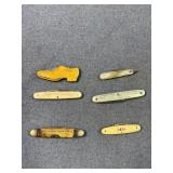 Six Advertising Pocket Knives - Patriot Shoe