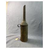 Antique Railroad Longneck Oil Can, Wooden Plunger