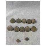 US Military Brass Uniform Buttons Scovill Lot