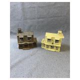 AC Williams Cast Iron Colonial House Banks, Lot/2