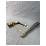 Antique Metal Fog Horn & Bull Horn Trumpet Lot