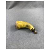 Antique Carved Animal Horn Powder Flask