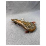 Antique Copper/Brass Hanging Game Powder Flask