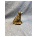 Cast Iron Sitting Retriever Dog Paperweight