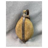 WWII German Felt Covered Canteen & Leather Straps