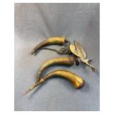 Antique Powder Horns & Screw Tip Horn Collection