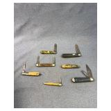 Collection of Seven Folding Pocket Knives