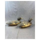 Pair of Antique Mason Painted Eye Bluebill Decoys