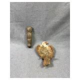 Cast Iron Owl Finial & Eagle Vide-Poche Dish