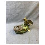 J & E Stevens Eagle & Eaglets Mechanical Bank