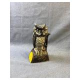 J. & E. Stevens Cast Iron Owl Mechanical Bank