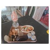Cups/Oil Lamp/Old Bottle/Coat Hooks
