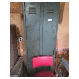 Metal Lockers & Stool