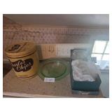 Glasswear And Chip Tin