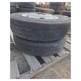 2 Goodyear Tires 8R19.5