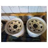 6-15'x6' 6 hole Rims (3-bent lip)