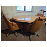 Dinette Set 42'x51' w/3 Chairs on Wheels