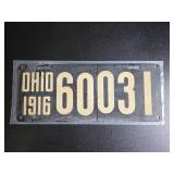 1916 Ohio License Plate