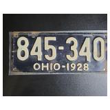 1928 Ohio License Plate