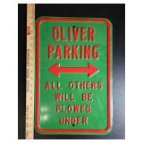 Oliver Metal Parking Sign 12'x18'