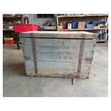 Old Wooden Trunk Stamped 'C.L. Antwerpen New York