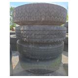 4 AP-3 Tires on Rims 10.00-20