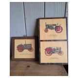 Tractor Prints on Wood Plaques