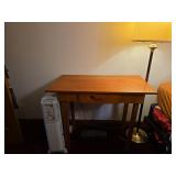 Oil Heater, Wood Stand and Floor Lamp