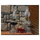 3 Oil Lamps (1 Electric)