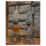Pair Oil Lamps