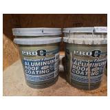 2 Buckets Aluminum Roof Coating (1 Partial)
