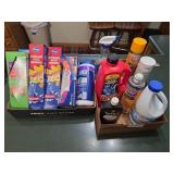 2 Boxes; Storage bags, Trash Bags, Cleaning Suppli