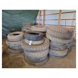 PILE Mixture of NEW and USED Truck and Ag Tires (a