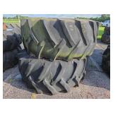 2 Armstrong Hi Power Lug Tires on Rims 23.1-26