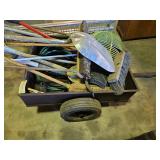 Metal Lawn Cart Full of Misc Hand Tools