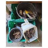 5 Containers of misc Steel and Brackets