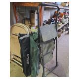 Cosco Step Stool, 3 Bag Chairs, 4 Folding Chair