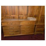 MCM Dresser, End Table and Misc Sewing Supplies