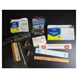 Misc Office Supplies; Hole punch, Rulers, Stapler,