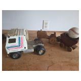 Ertl Truck, Wooden Tractor, Baseball