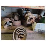 Shelf Contents Right Side: Belt Pulley Gear Boxes,