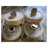 4 Wooden Wheels/Pulleys 22'