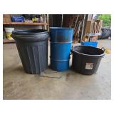 3 pcs; Trash Can, Metal Barrel, Tote