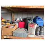 Middle Shelf Contents Left Side; JD Paint, Abrasiv