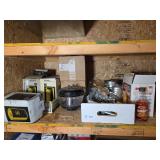 Top Shelf Contents Left Side; Oil Filters, Electri
