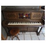 Cabaret Player Piano w/Rolls and Stool