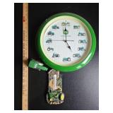 John Deere Clock/Thermometer and Tree Ornament