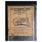 John Deere 1936 Instructions and Parts List